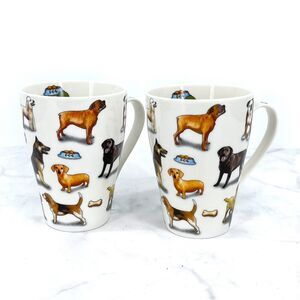 Paul Cardew Man's Best Friend Mug SET OF 2 Dogs ENGLAND